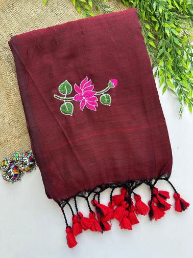 Blousewala khadi cotton saree collection surat
